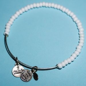 Alex and Ani white beaded bracelet.